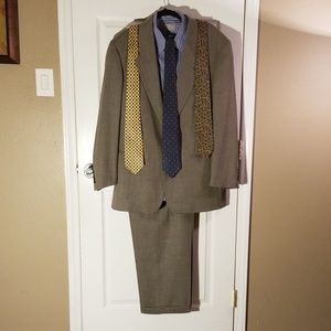 ZANETTI Couture Suit, 54L, 38W, Merinos Wool